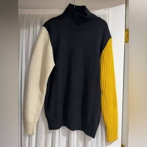 Colorblock Turtleneck oversized Sweater